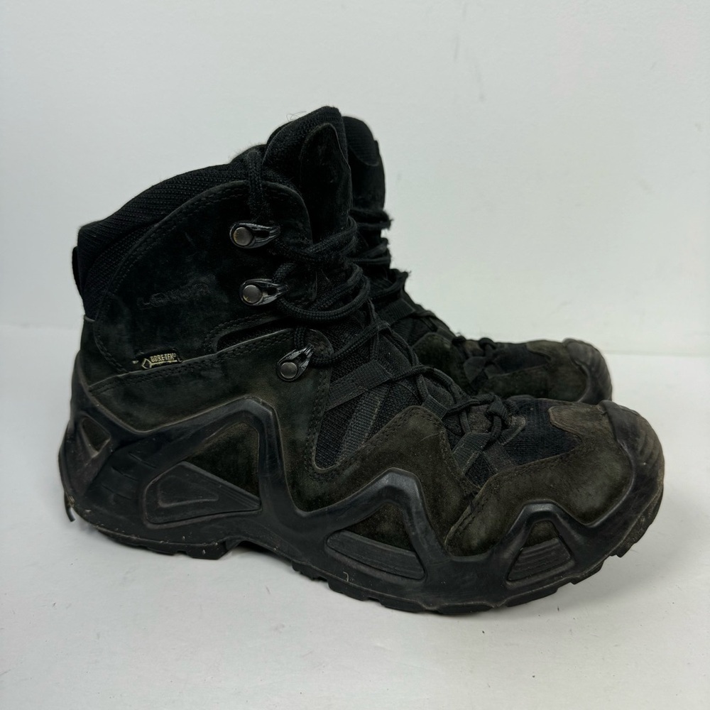 Lowa Goretex Black High Top Lace Up Combat Boots